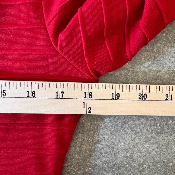 FASHION MIA Red Bandage Bodycon Dress Size Large - Picture 6 of 10